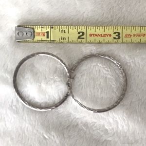 Sterling Silver Hoop Earrings 1.5 inch diameter